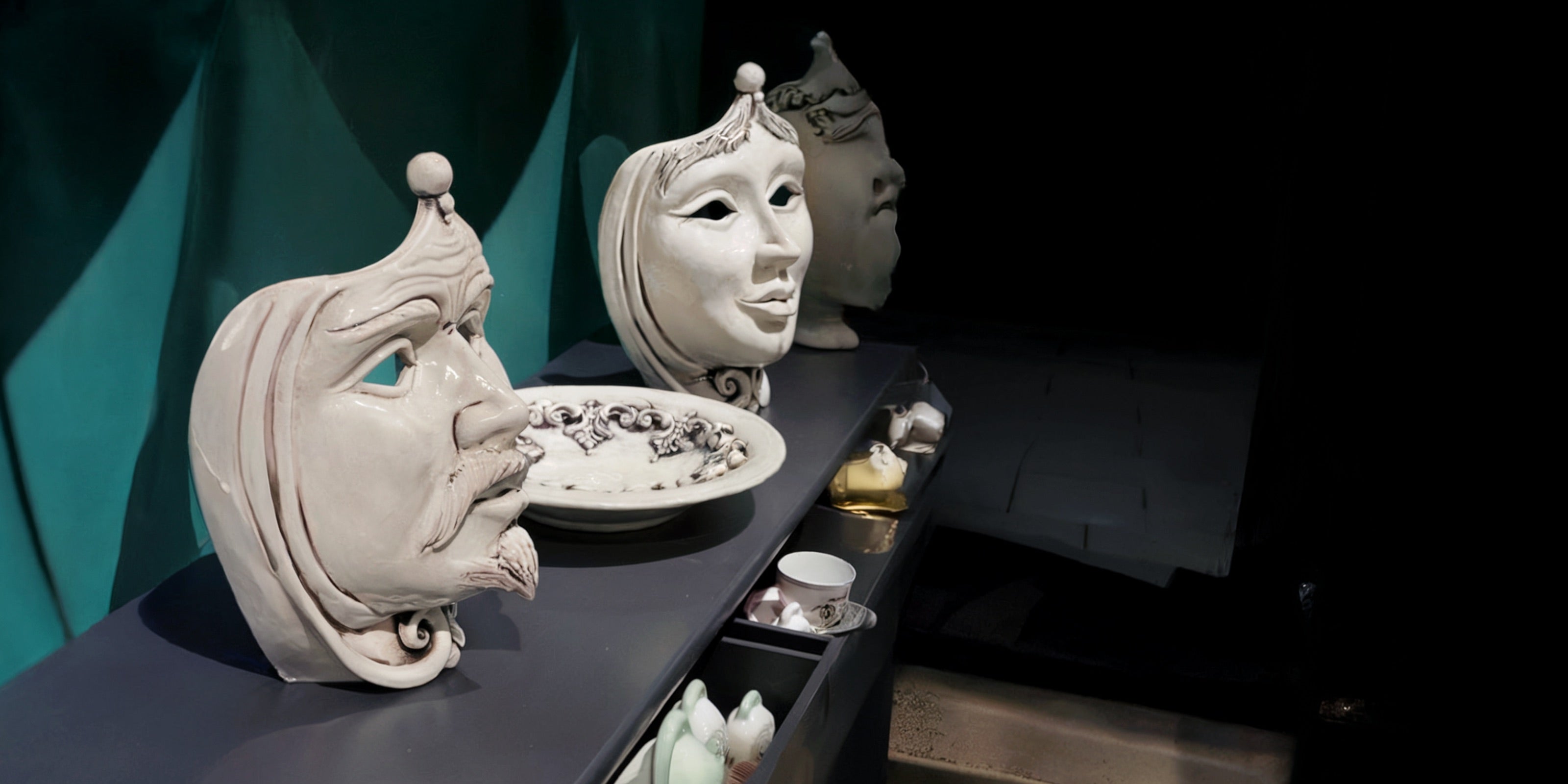 Maschera d'appoggio - Ceramiche di Caltagirone Sofia