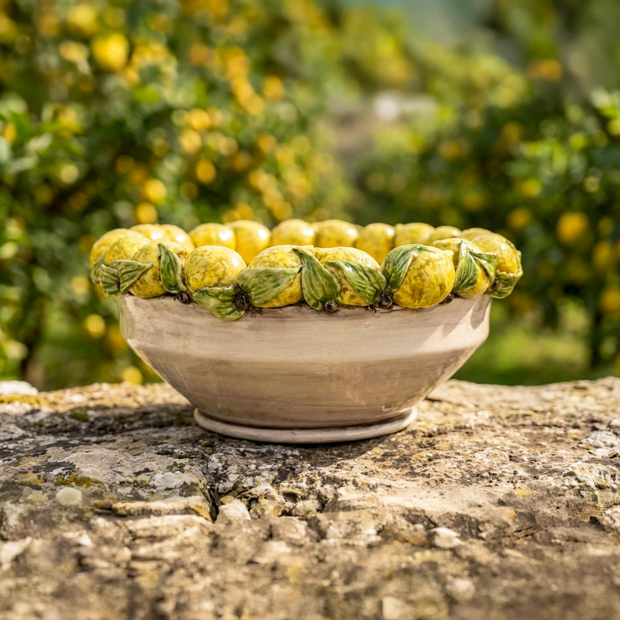 Centrotavola con Limoni Siciliani Ø 38 madreperla colorato
