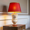 Lume a Calice in Ceramica di Caltagirone h 35 cm - Madreperla Oro e Lustri