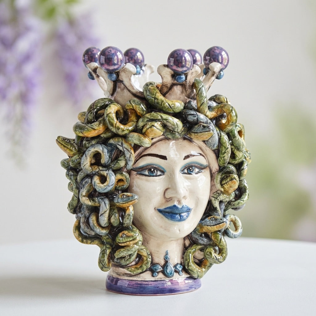 Testa h 25 turbante medusa Lustro Glicine