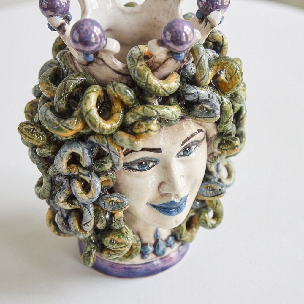 Testa h 25 turbante medusa Lustro Glicine
