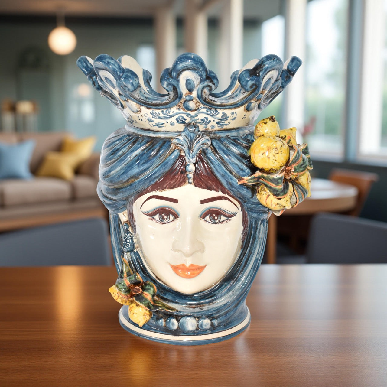Testa h 40 con limoni mono blu femmina