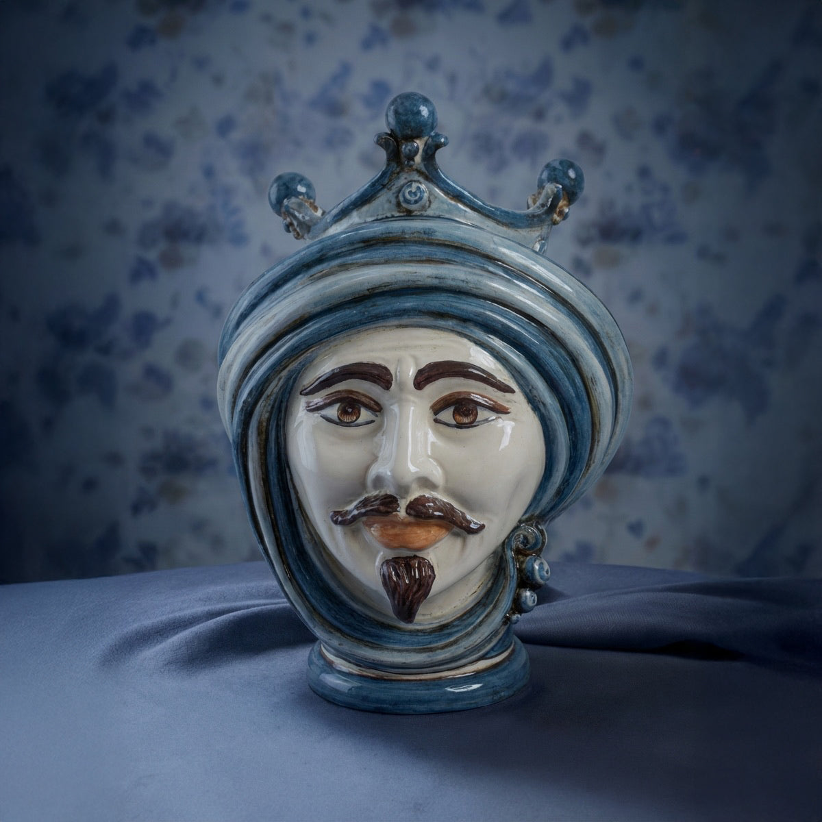 Testa h 30 in mono blu maschio bianco