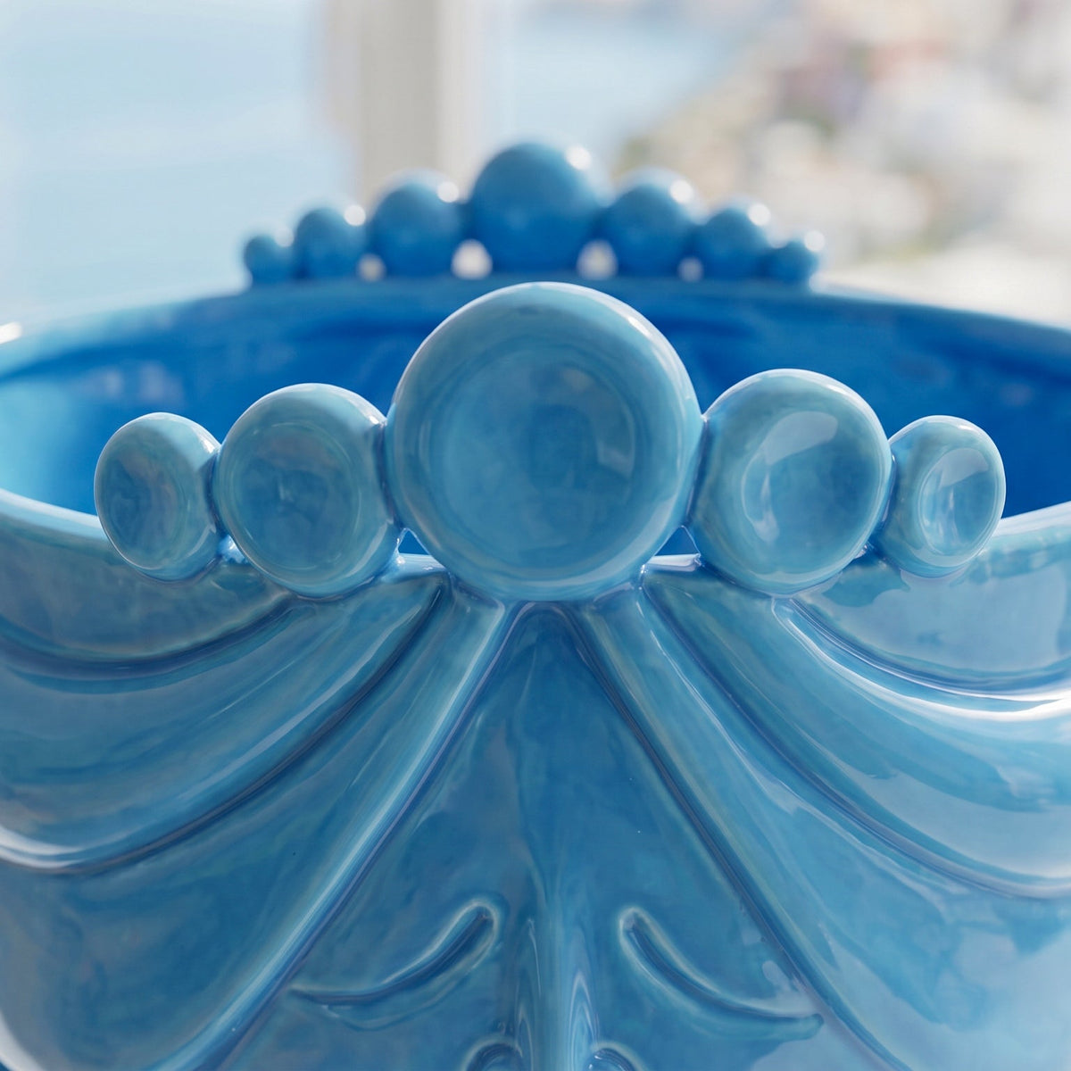 Testa Zahira h 30 cm - Donna, Turchese | Ceramica Caltagirone