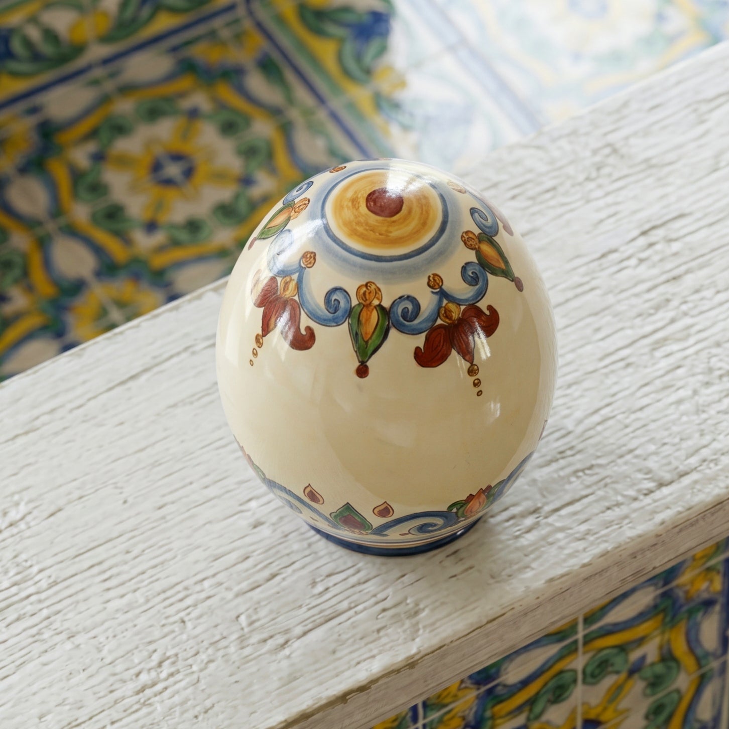 Uovo Decorativo in Ceramica di Caltagirone — Decoro Sicily