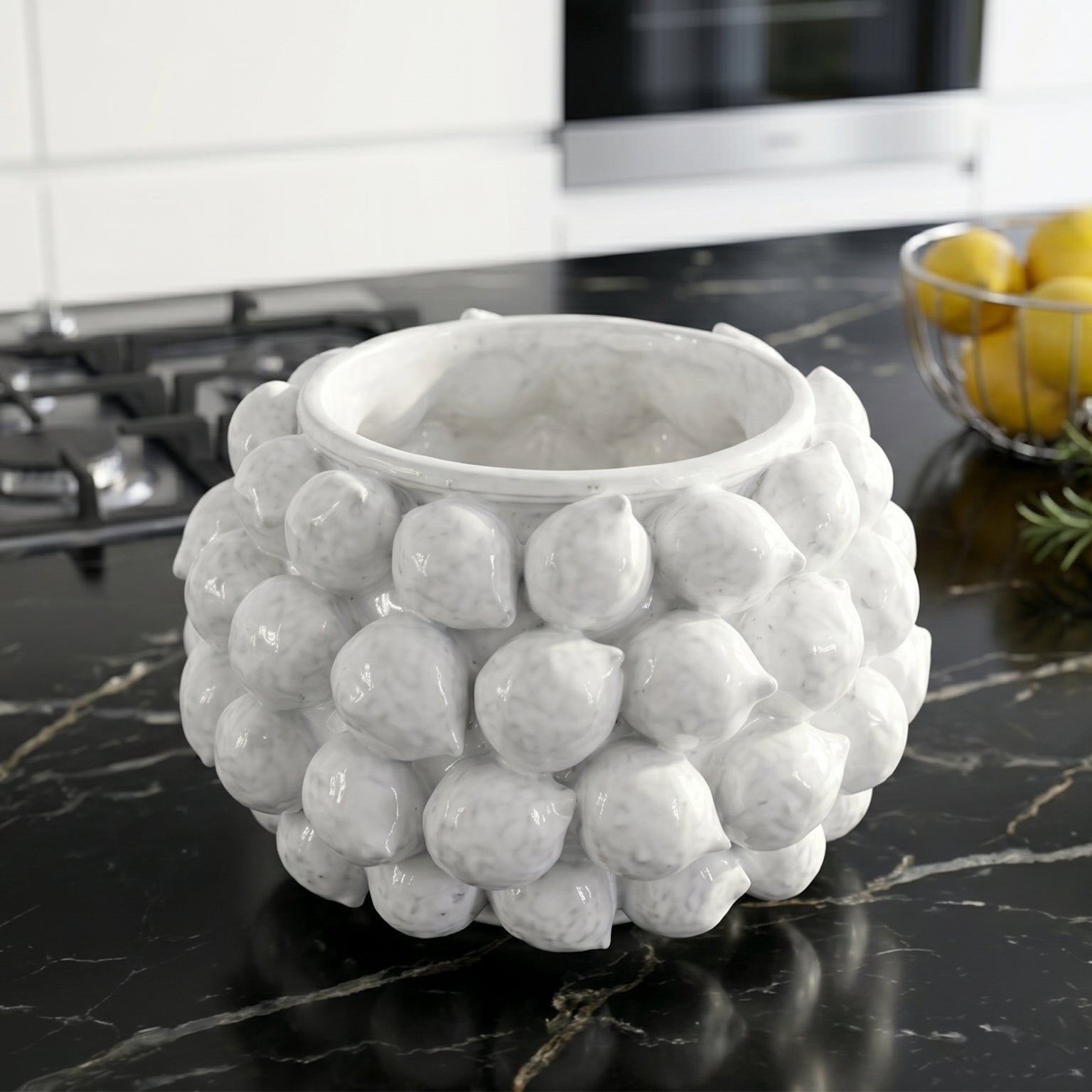 Vaso con Limoni in Ceramica di Caltagirone — Linea Decorativa