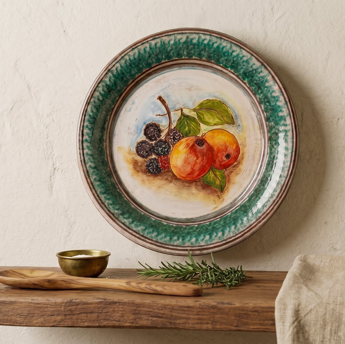 Fangotto in Ceramica di Caltagirone Ø 25/30/35 cm - Melograno e More, Antiche Riproduzioni