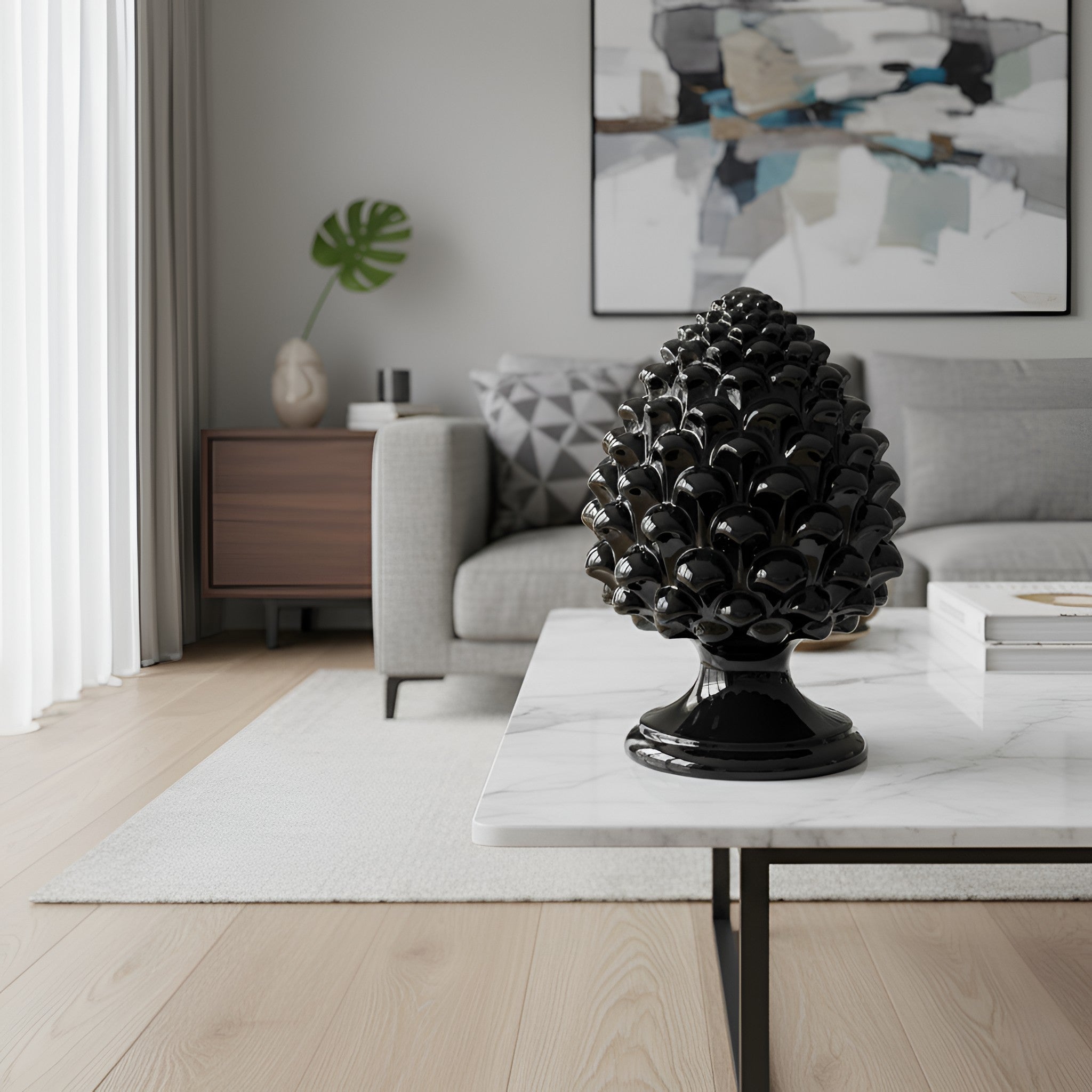 Pigna semilavorata altezza 15/35 Black Line Lucido