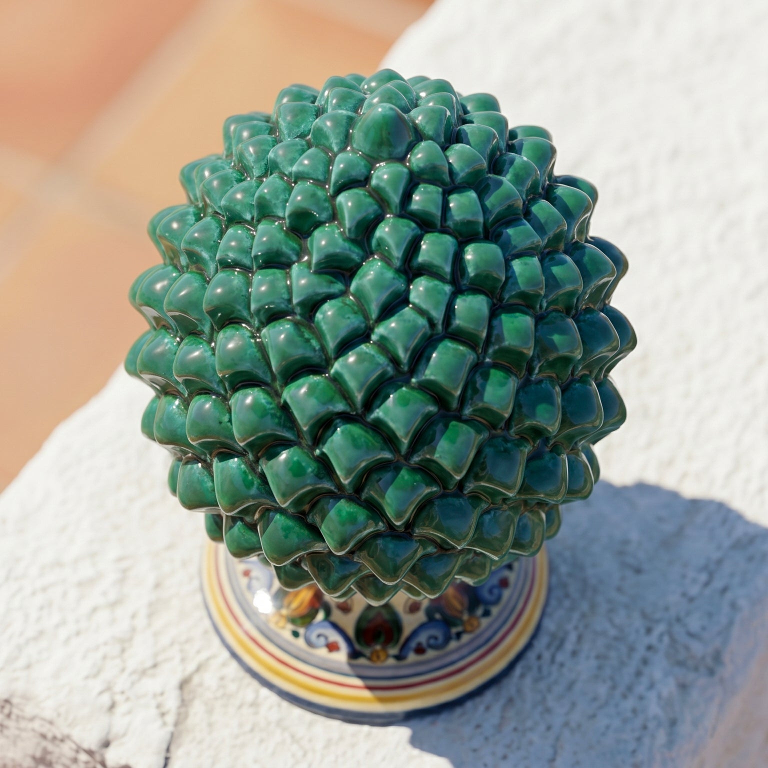 Pigna Artigianale in Ceramica di Caltagirone — Decoro Sicily
