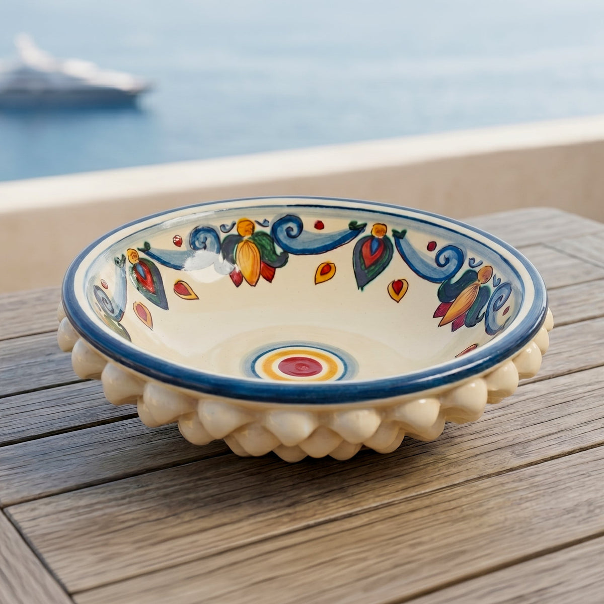 Ciotola a Pigna in Ceramica di Caltagirone Ø 20 cm - Decoro Sicily