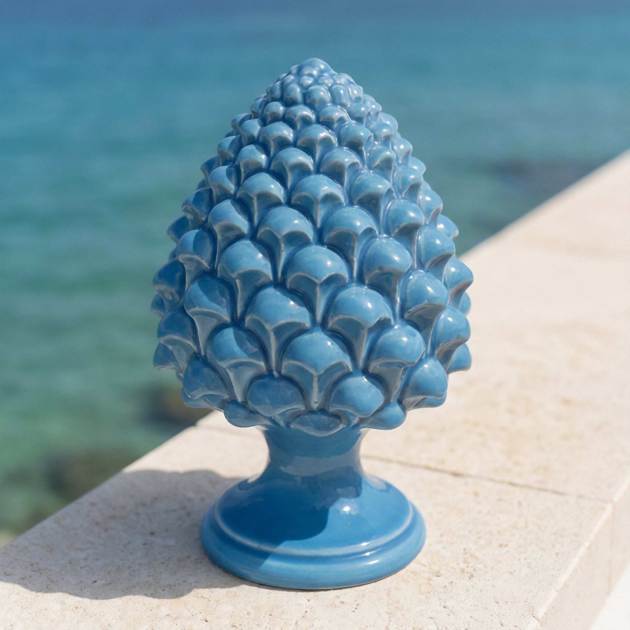 Pigna semilavorata altezza 15/35 Turchese