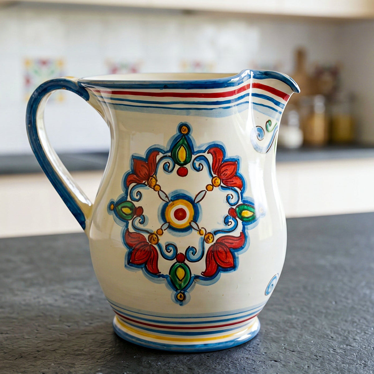 Cannata con Stemma in Ceramica di Caltagirone - Decoro Sicily