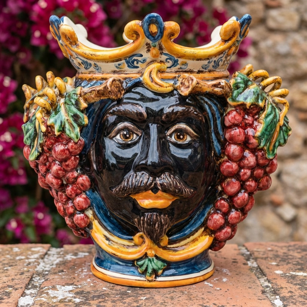 Testa h 25 uva blu e arancio maschio moro