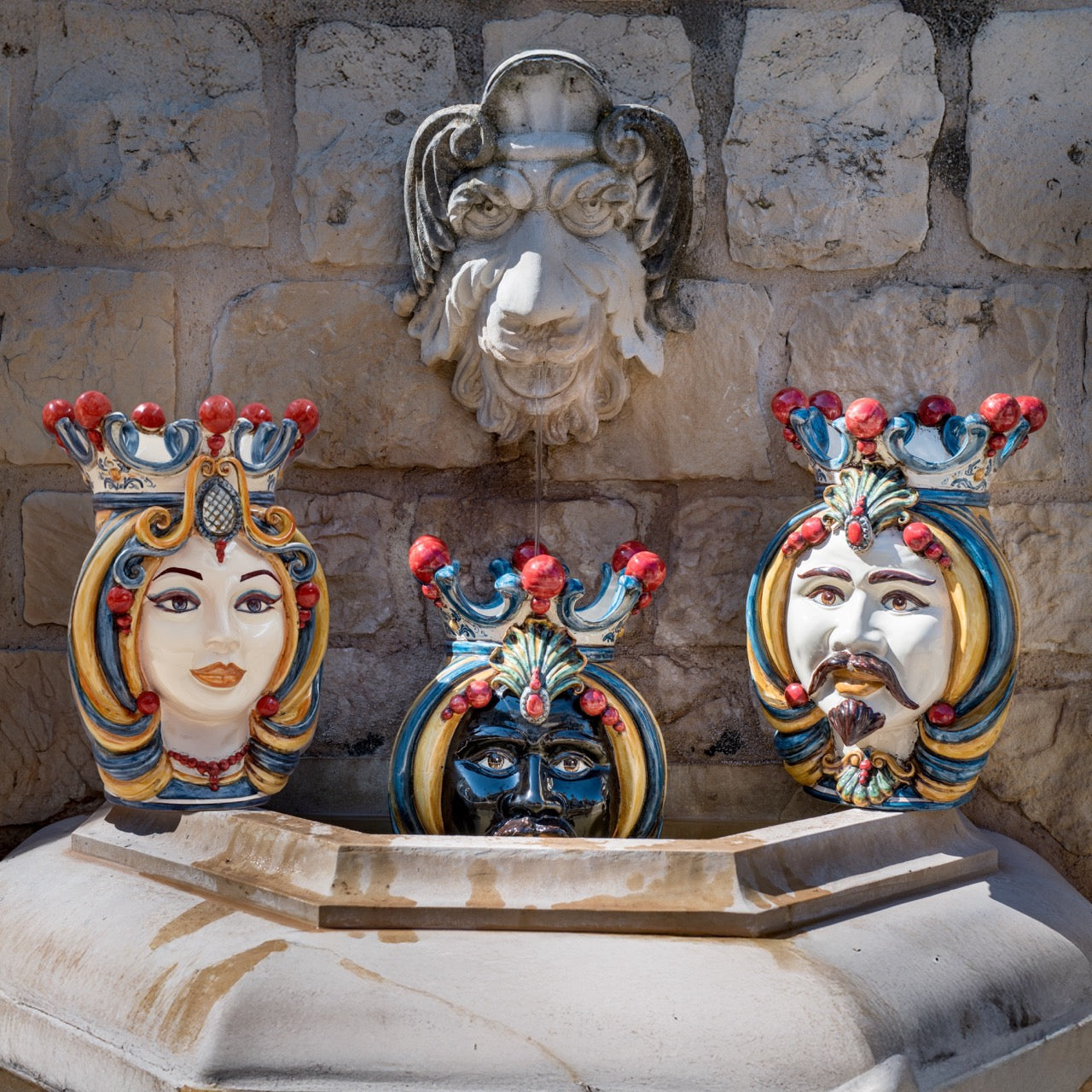 Testa h 38 in decoro sicily femmina - Ceramiche Di Caltagirone Sofia