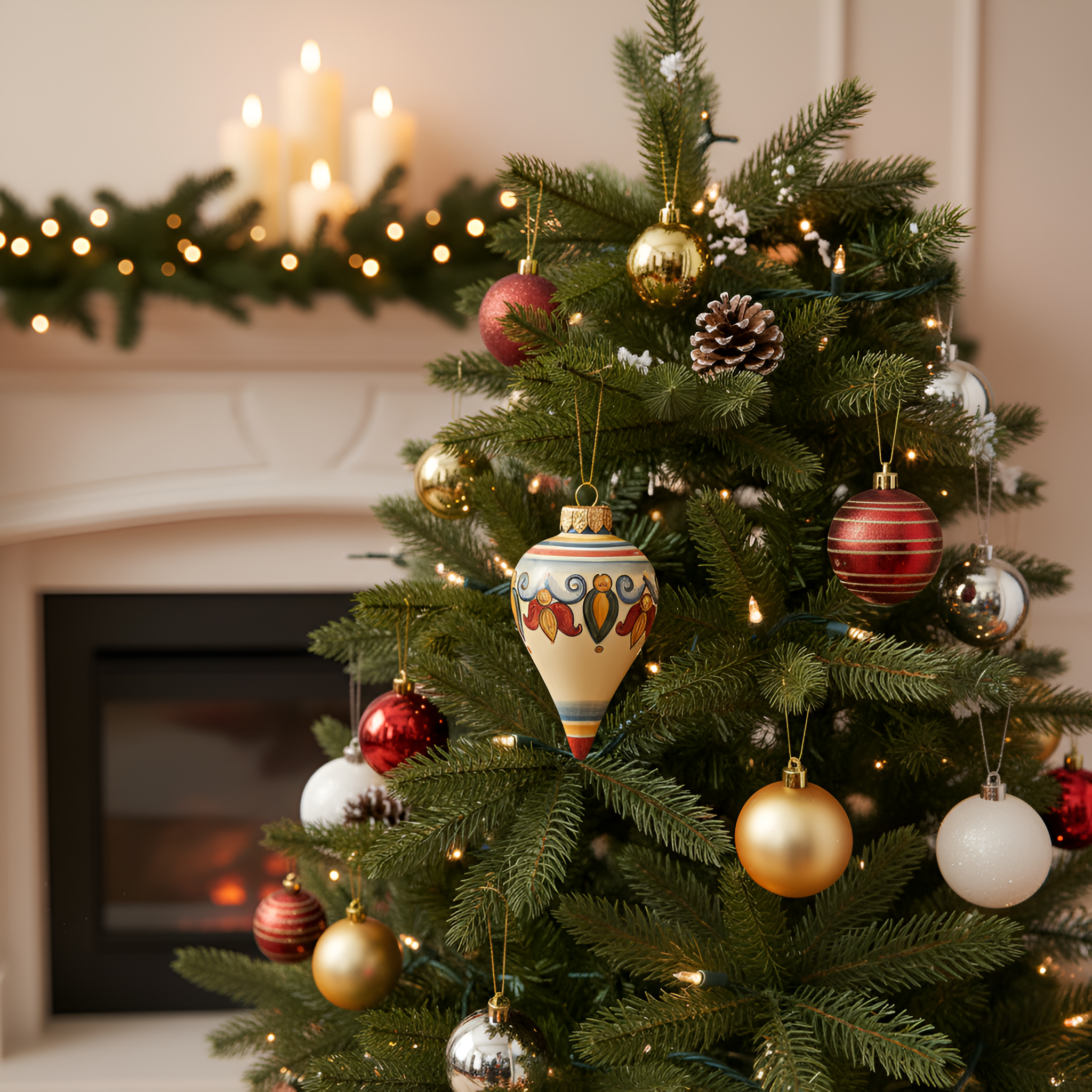 Set da 2 Palline natalizie a Prisma Decoro Sicily