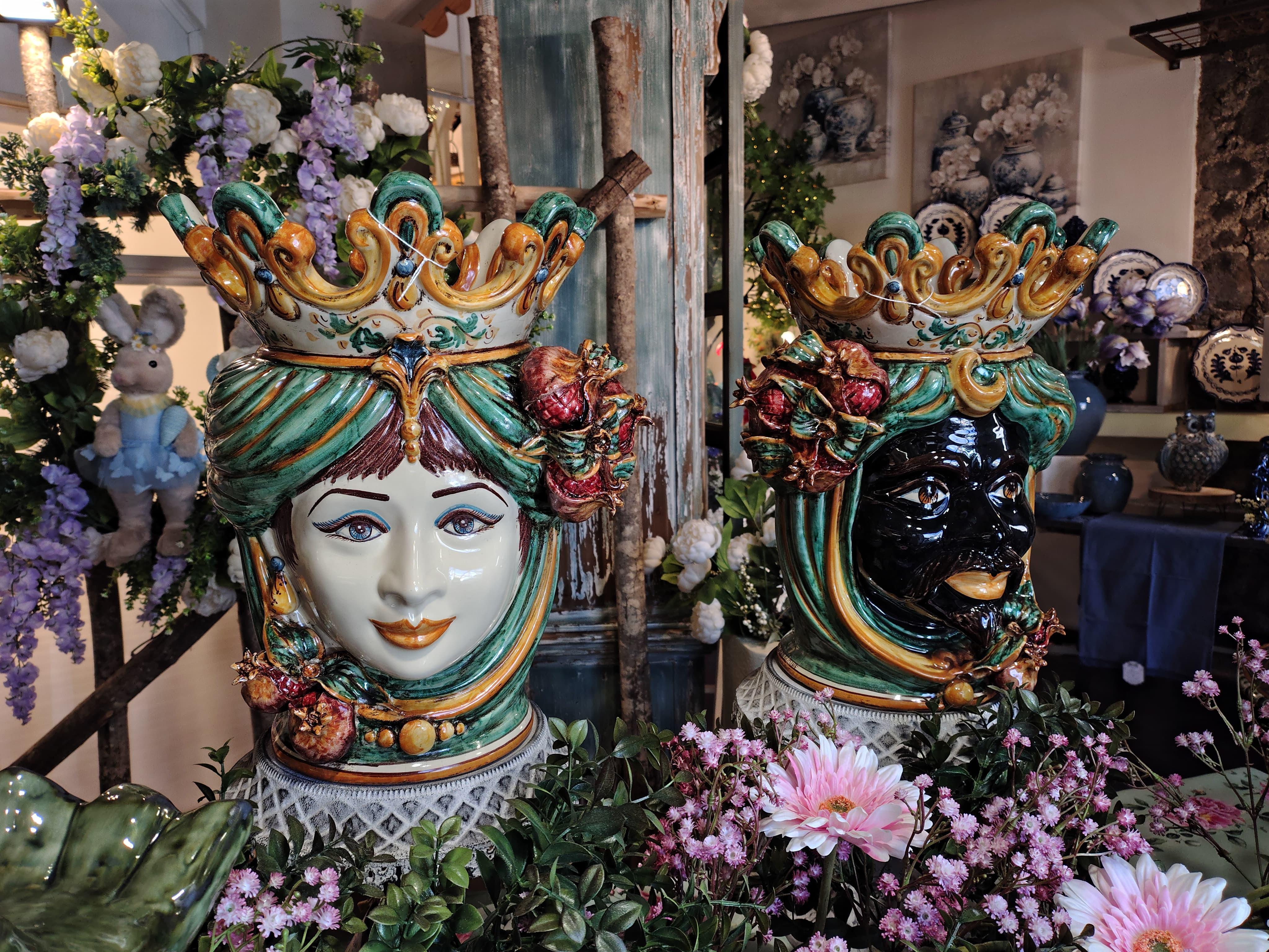 Testa h 40 melograno verde/arancio donna