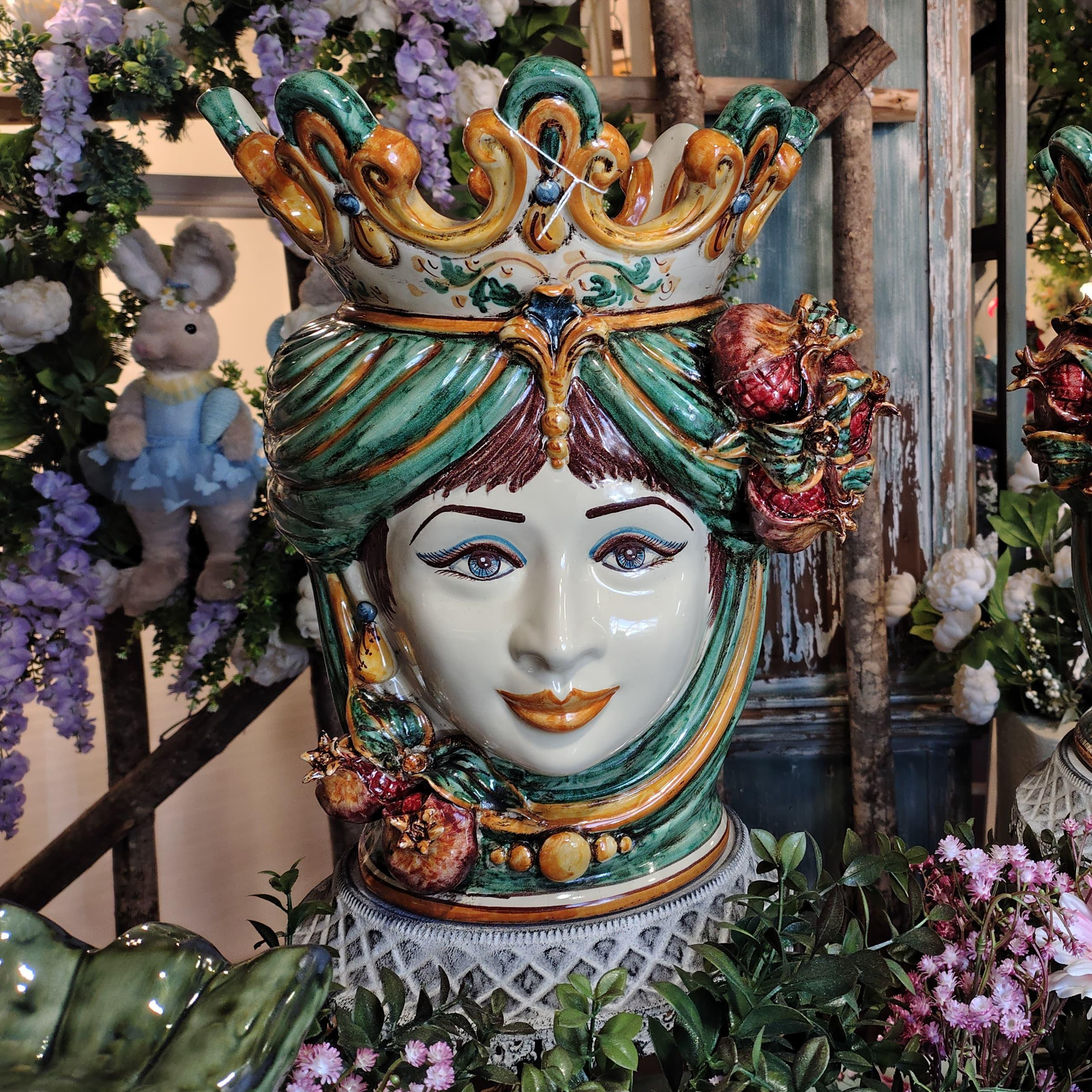 Testa h 40 melograno verde/arancio donna