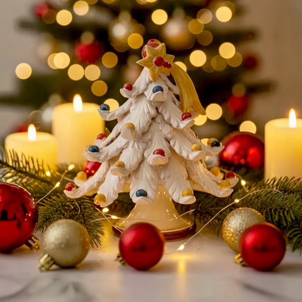 Ornamento Di Natale 2024 In Ceramica, 7,2 Cm, Ricordo Anno Temi Caldi, Decorazione Albero Con Nastri - 3