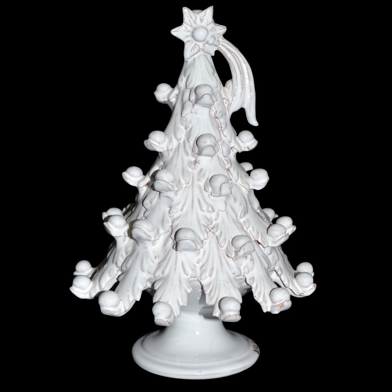 Albero di natale in ceramica white line - Ceramiche di Caltagirone Sofia