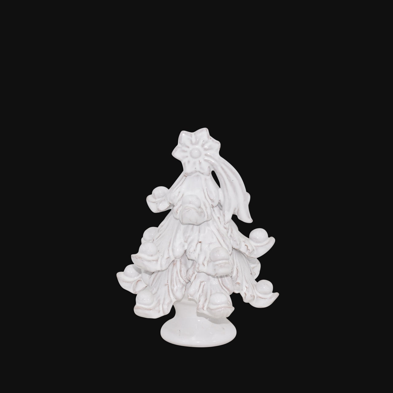 Albero di natale in ceramica white line - Ceramiche di Caltagirone Sofia