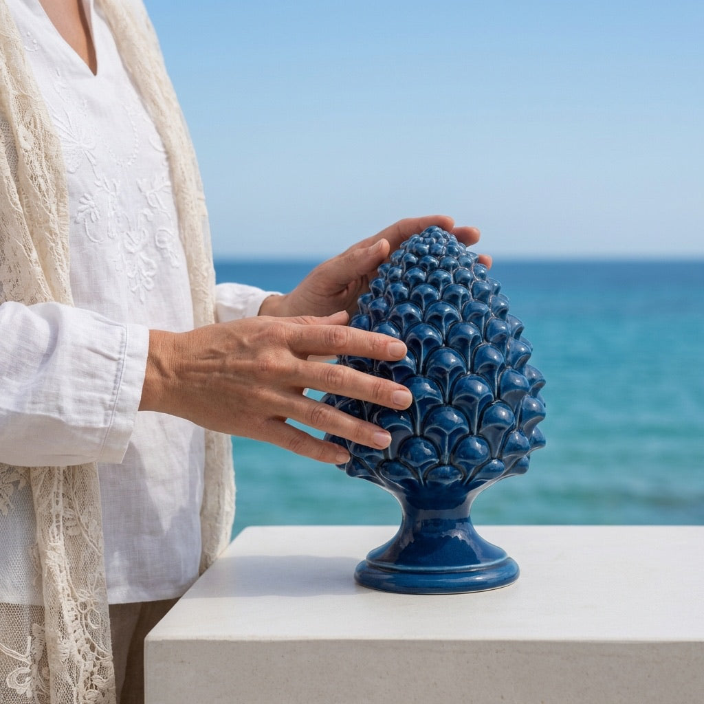 Pigna semilavorata altezza 15/35 Blu Intenso