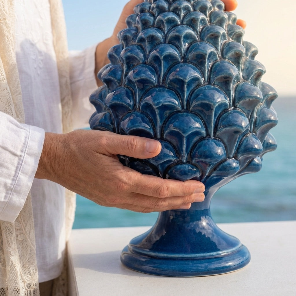 Pigna semilavorata altezza 15/35 Blu Intenso