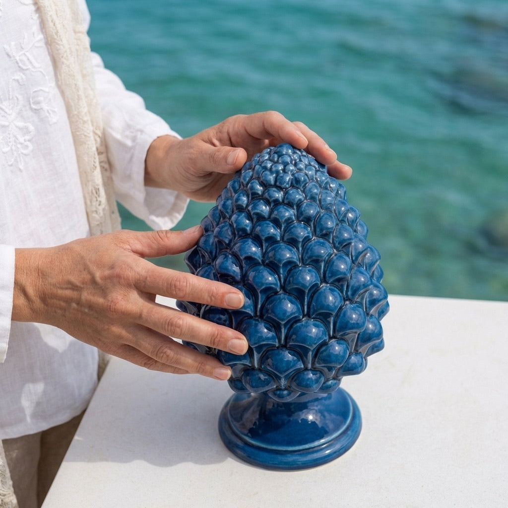 Pigna semilavorata altezza 15/35 Blu Intenso