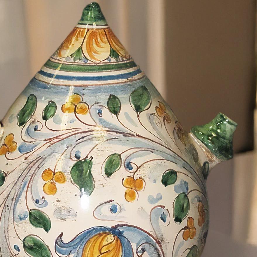 Bummulu Malandrino h 25 Antico Fogliame in ceramica artistica di Caltagirone - Ceramiche di Caltagirone Sofia