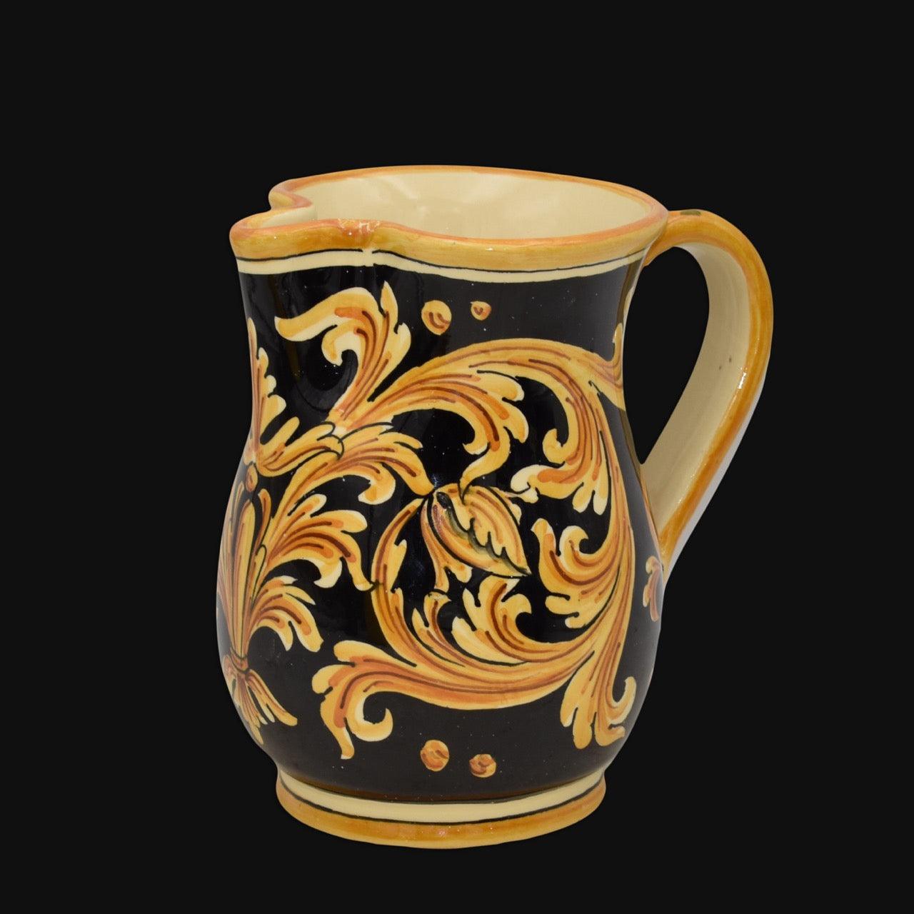 Cannata Ornato Fondo Nero di Caltagirone - h 20 cm - Ceramiche di Caltagirone Sofia