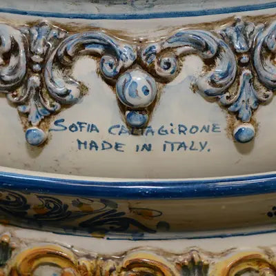 ceramiche caltagirone fatte a mano con la firma di Sofia Caltagirone made in italy