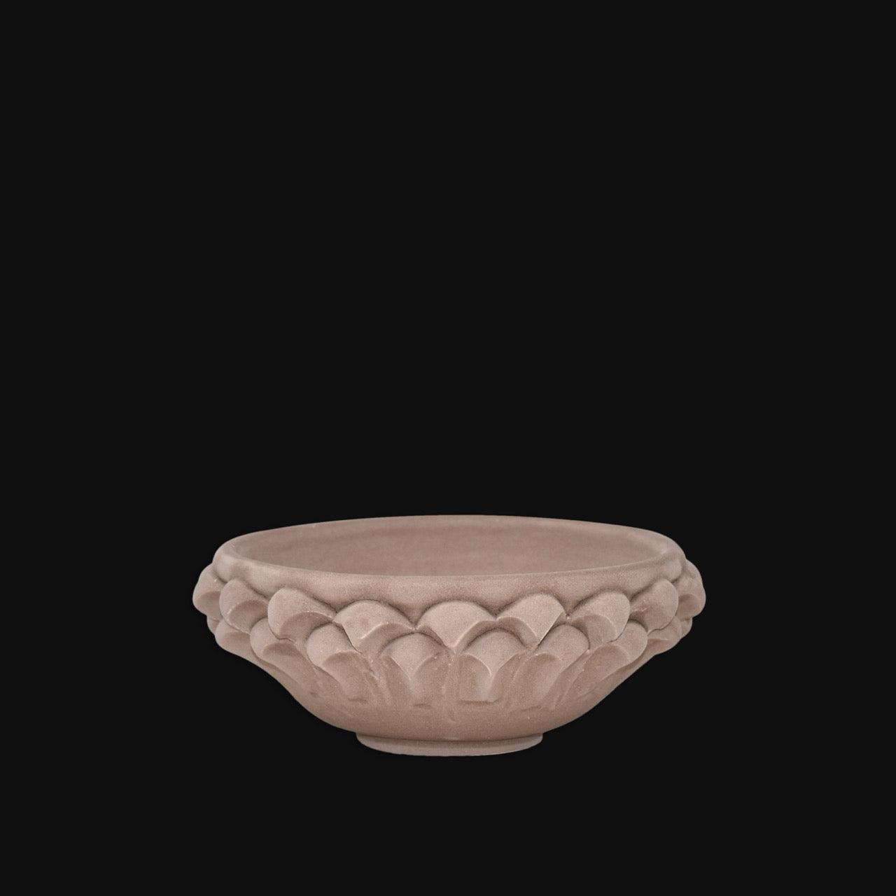 Ciotola a pigna tortora opaco - Bomboniera in ceramica - Ceramiche di Caltagirone Sofia
