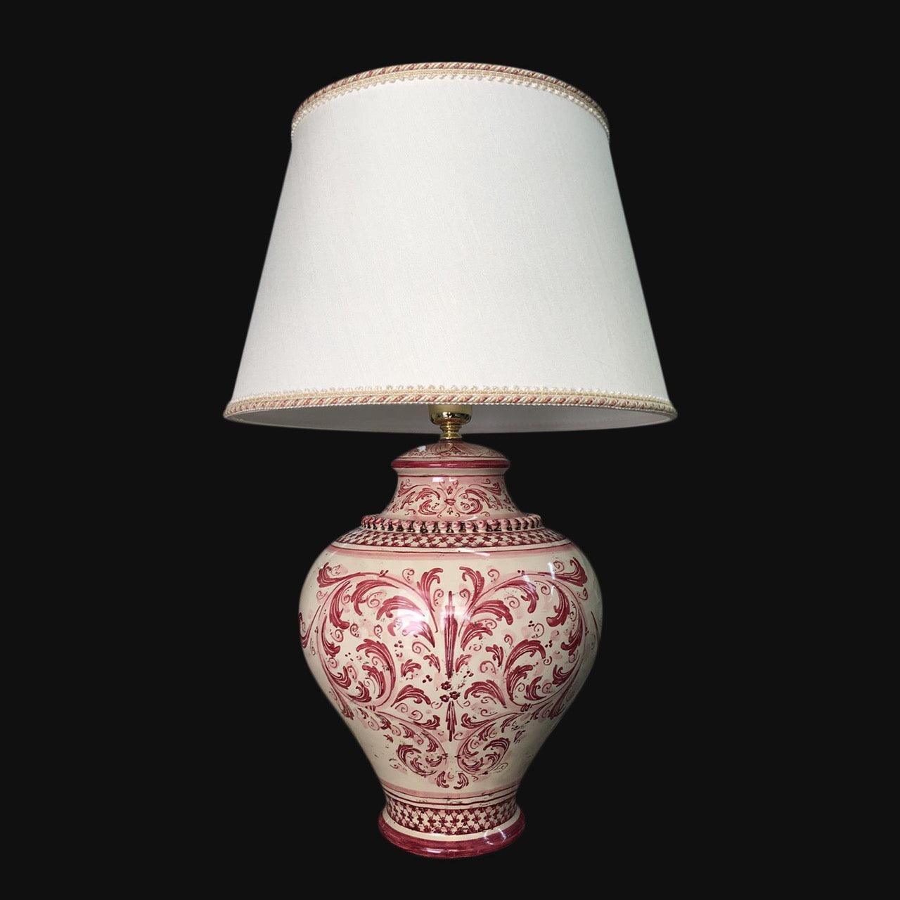 Lume boccia c/perline h 20/35 cm plastico sofia mono bordeaux - Ceramiche di Caltagirone Sofia