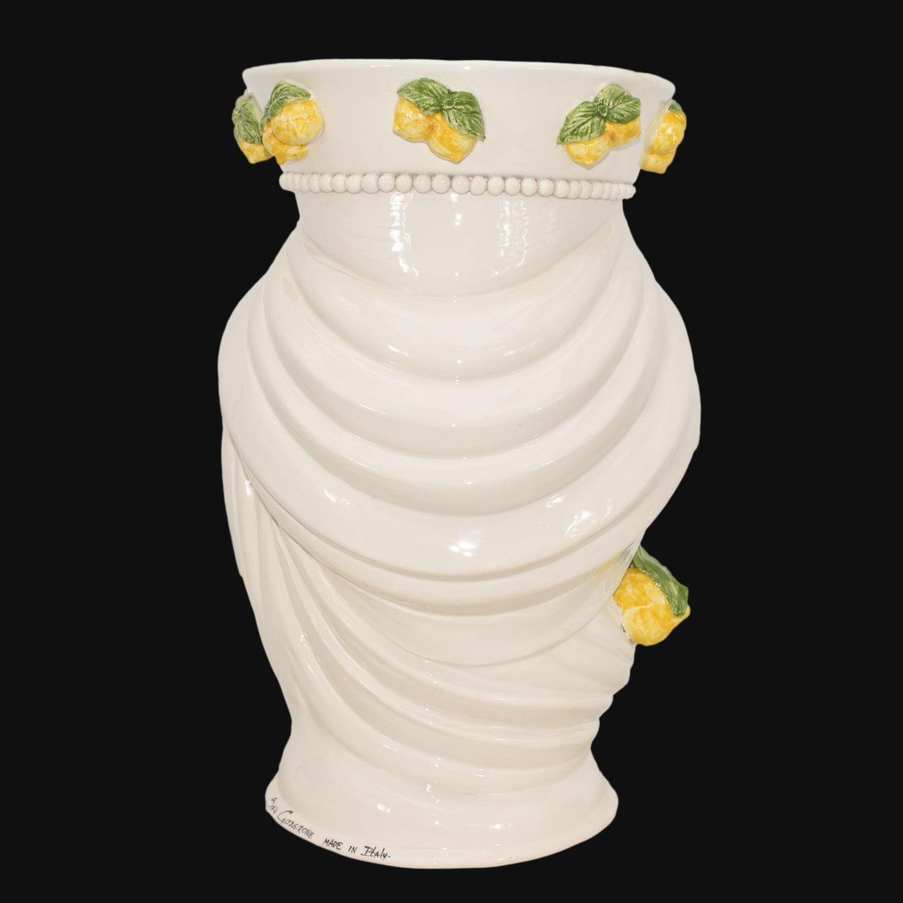 Testa di moro h 45 turbante White and Lemon maschio - Ceramiche di Caltagirone Sofia