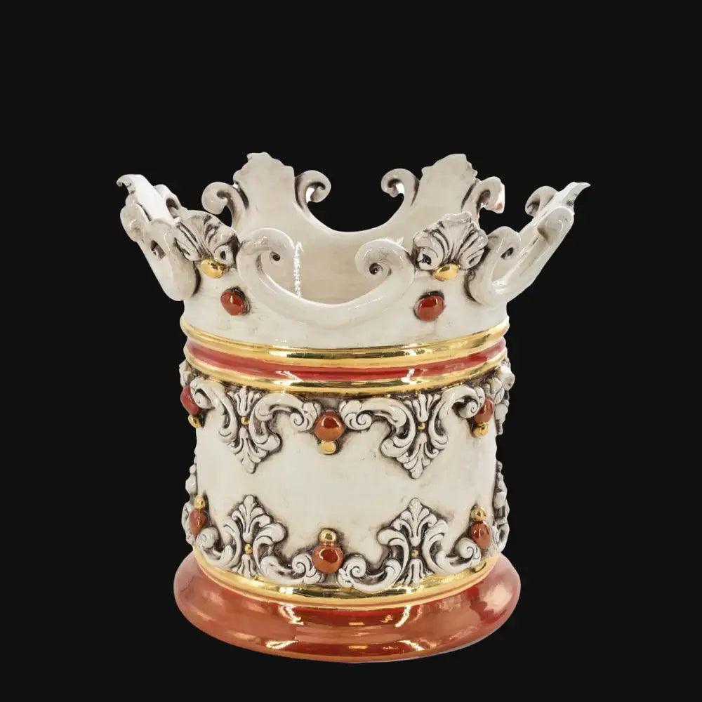 Torre h 25 plastico sofia madreperla antichizzato oro e lustri - Ceramiche di Caltagirone Sofia