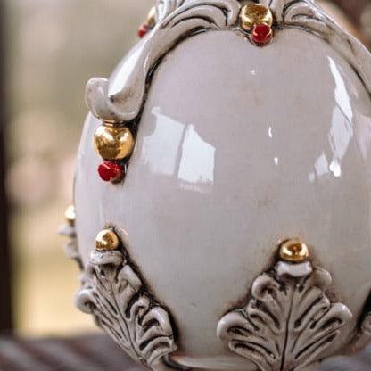 Uovo in ceramica h 22 Madreperla Oro e Lustri - Ceramiche di Caltagirone - Ceramiche di Caltagirone Sofia