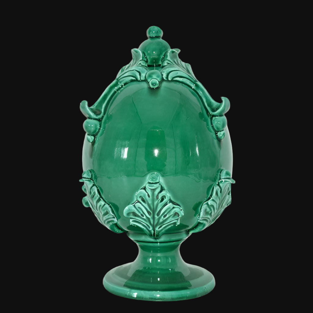 Uovo in ceramica h 25 Linea Verde Smeraldo - Ceramiche di Caltagirone - Ceramiche di Caltagirone Sofia