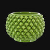 Vaso mezza pigna s/piede verde foglia in ceramica di Caltagirone - Ceramiche di Caltagirone Sofia