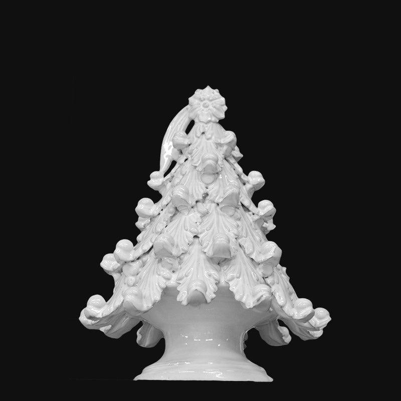 Albero di natale in ceramica white line - Ceramiche di Caltagirone Sofia