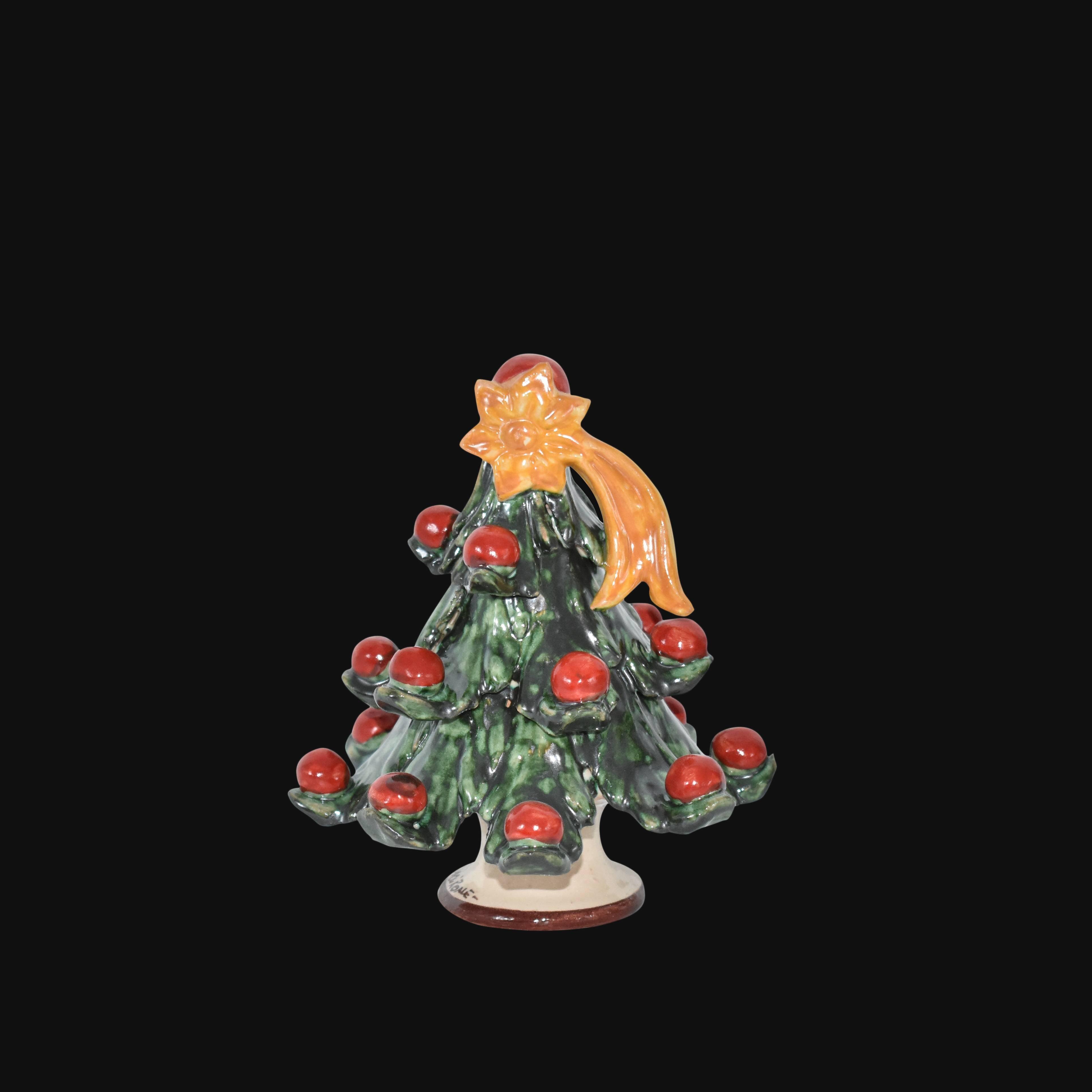 Albero di natale verde/rosso in ceramica artistica di Caltagirone - Ceramiche di Caltagirone Sofia