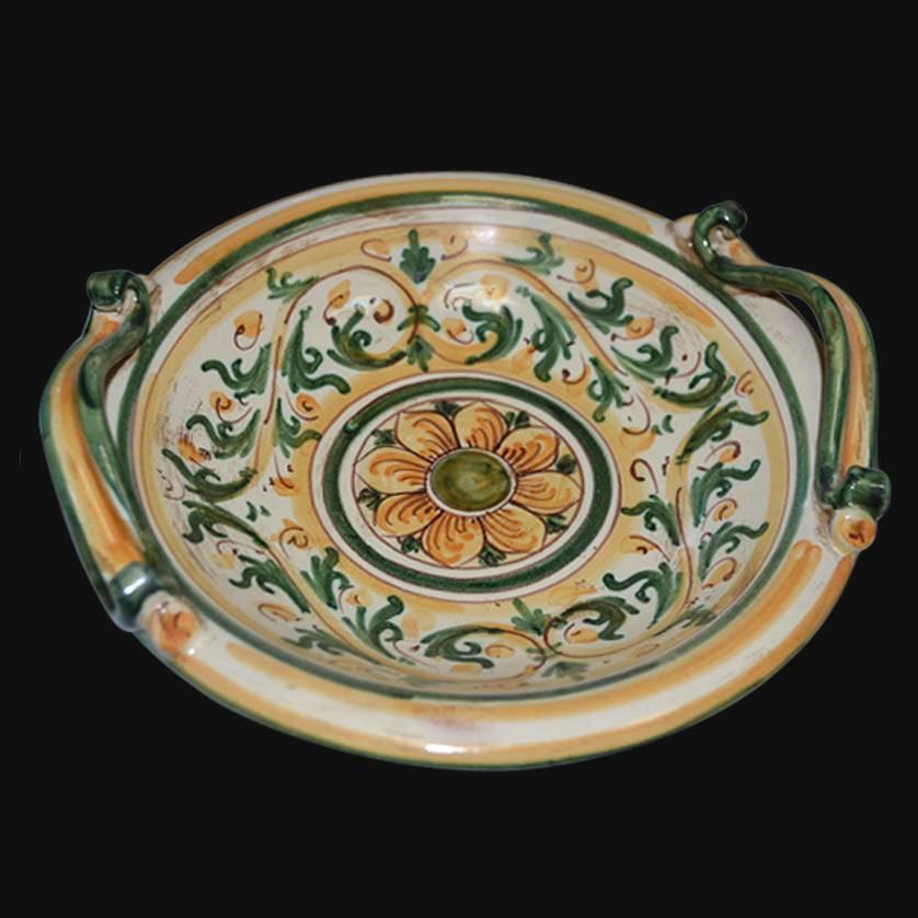 Centrotavola Serie d'arte in Verde e Arancio - Ceramiche artistiche di Caltagirone - Ceramiche di Caltagirone Sofia