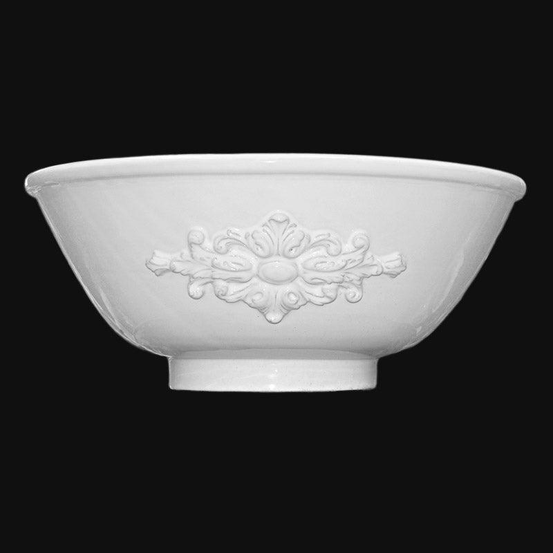 Lavabo da appoggio Ø 40 c/rosone in rilievo white line in Ceramica di Caltagirone - Ceramiche di Caltagirone Sofia