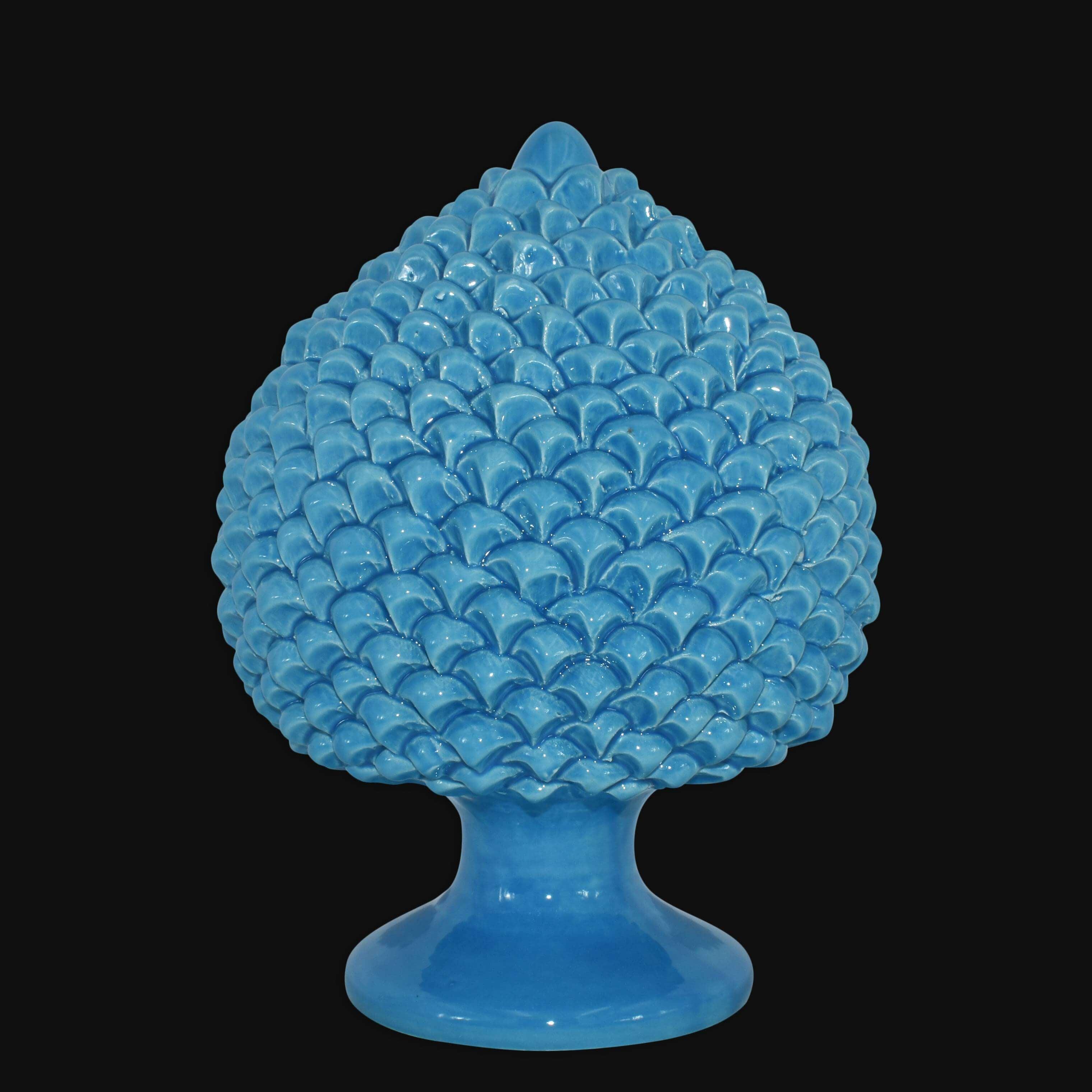 Pigna artigianale turchese in ceramica Caltagirone, ceramiche caltagirone fatti a mano