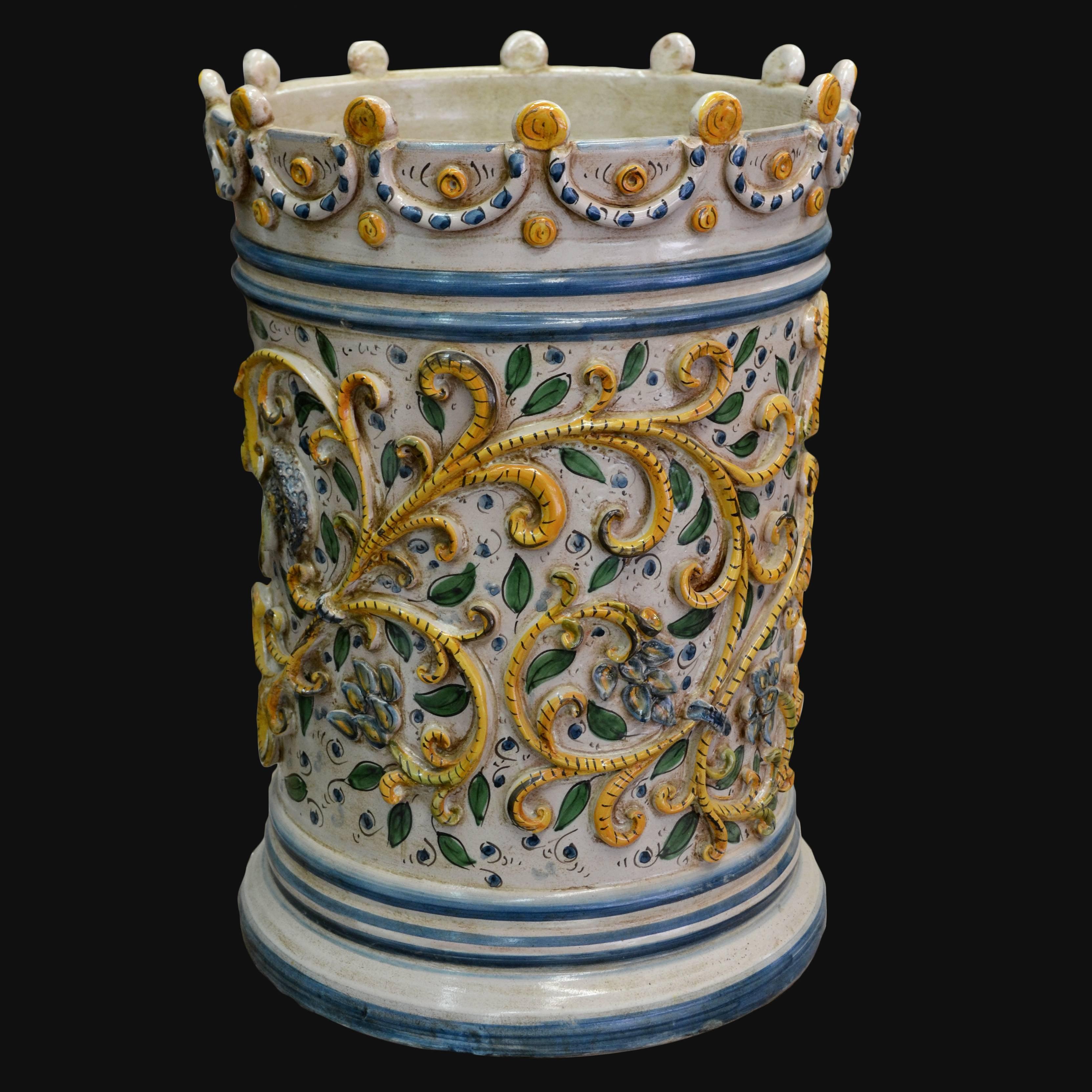 Portaombrelli Riproduzione dell'antica Maiolica di Caltagirone - Ceramiche di Caltagirone Sofia