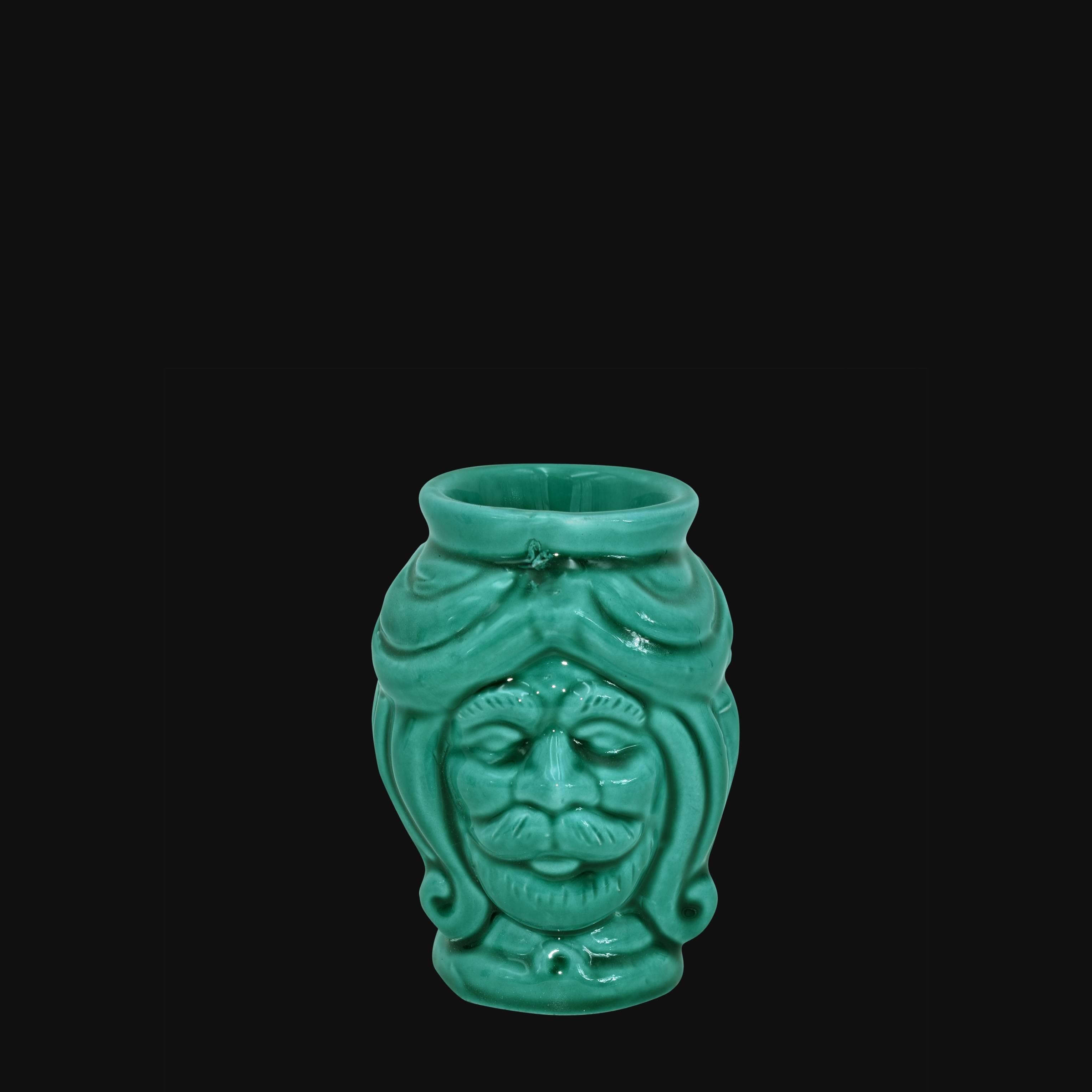 Testa h 10 Verde Smeraldo maschio - Ceramiche di Caltagirone Sofia