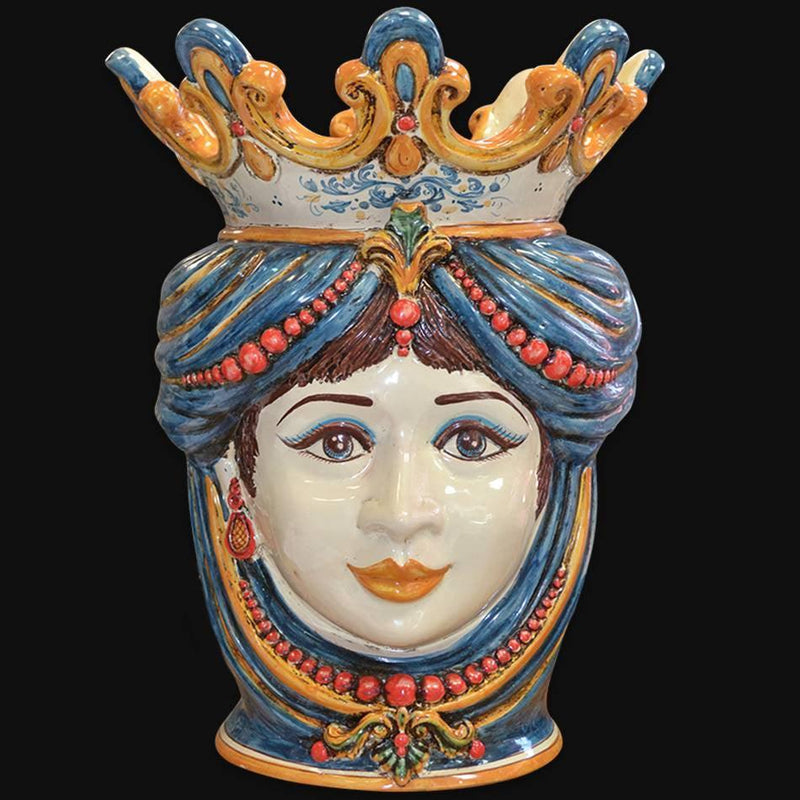 Testa h 40 c/perline decoro sicily femmina