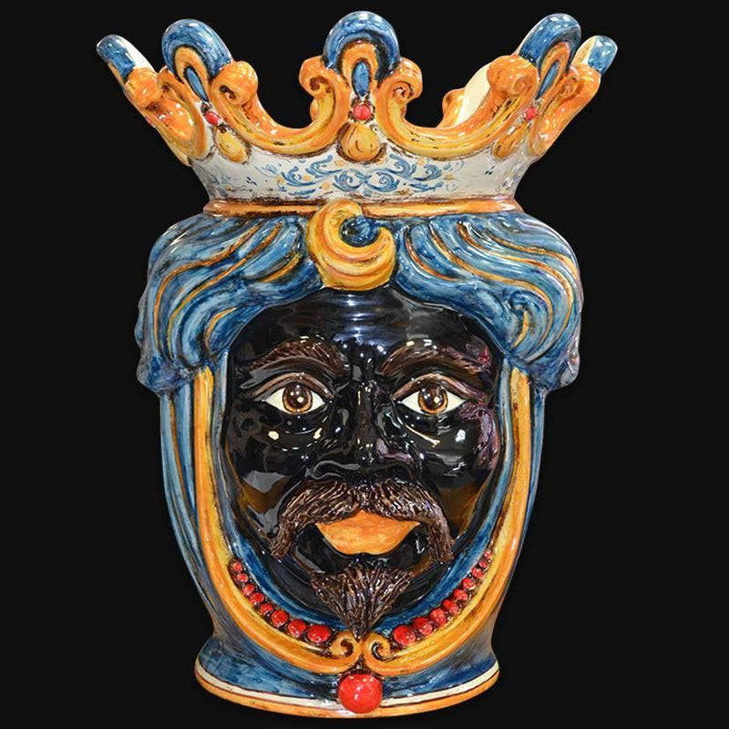 Testa h 40 c/perline decoro sicily maschio moro