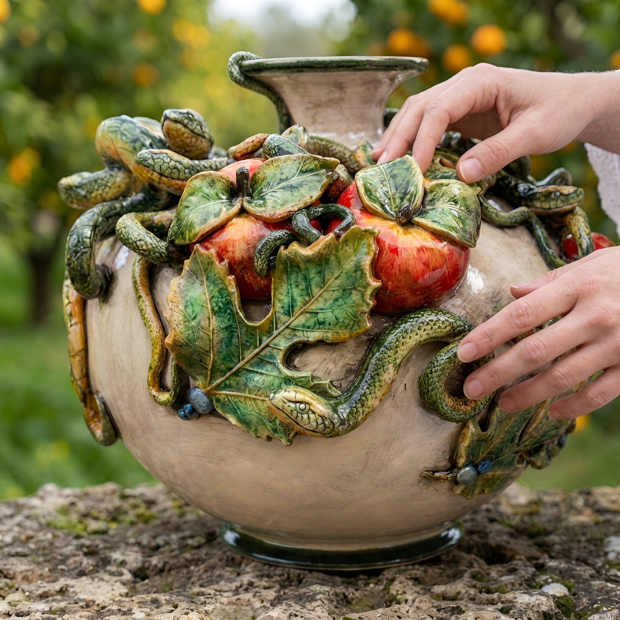 Vaso Eden Madreperla - Linea Giardini dell'Eden