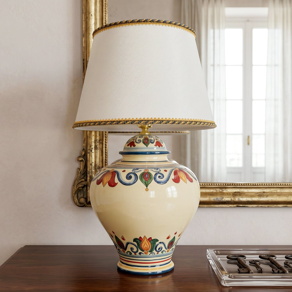 Lume Potiche in Ceramica di Caltagirone - Decoro Sicily