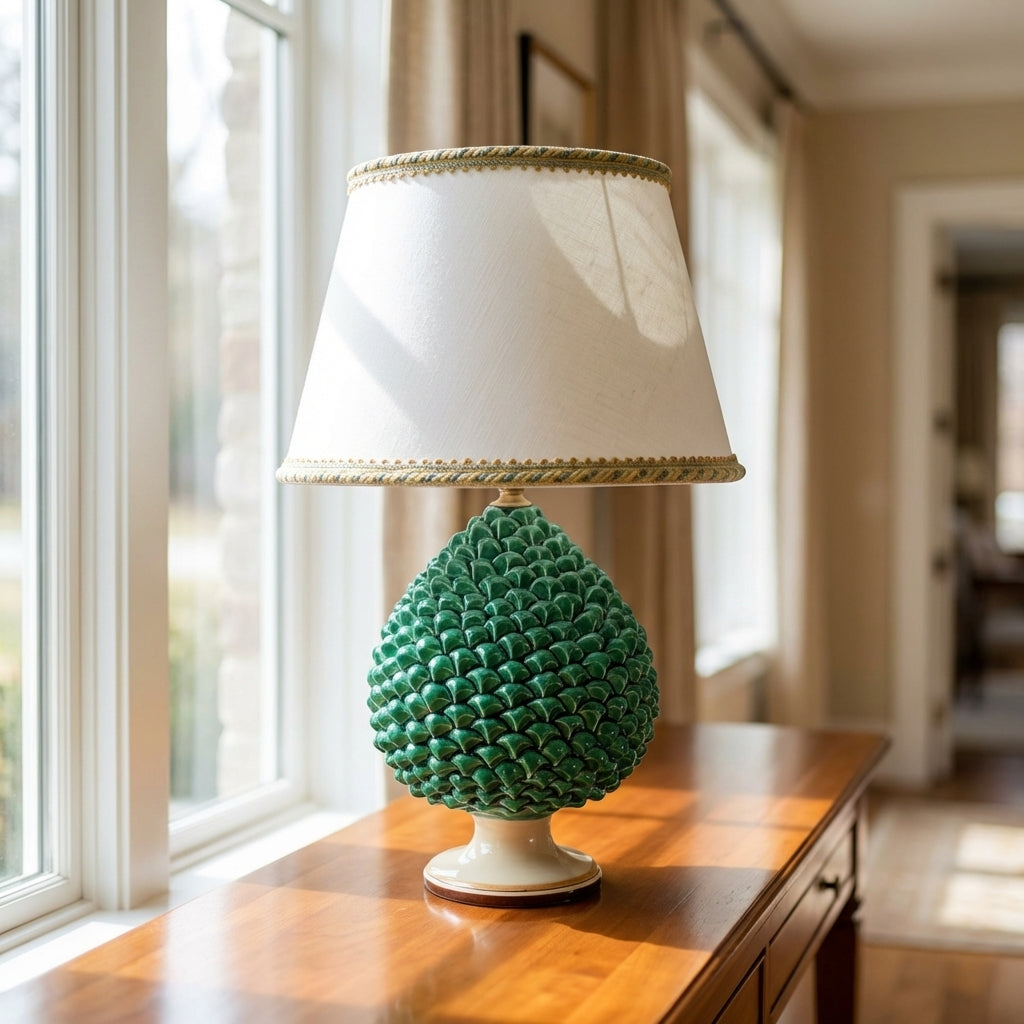 Pigna a Lume modellata interamente a mano - Ceramiche di Caltagirone