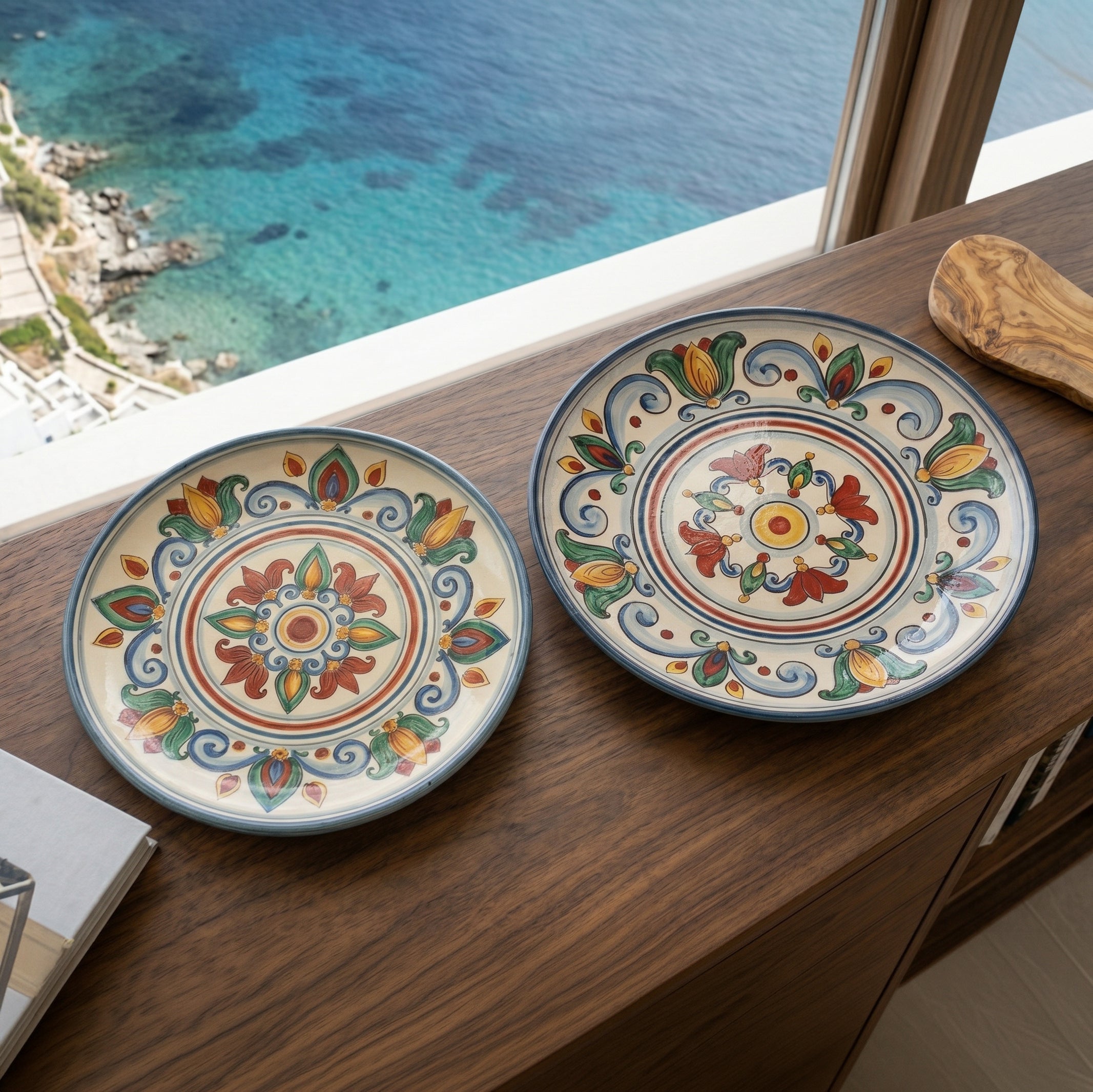 Piatto Ornamentale in Ceramica di Caltagirone Ø 35/45 cm — Decoro Sicily